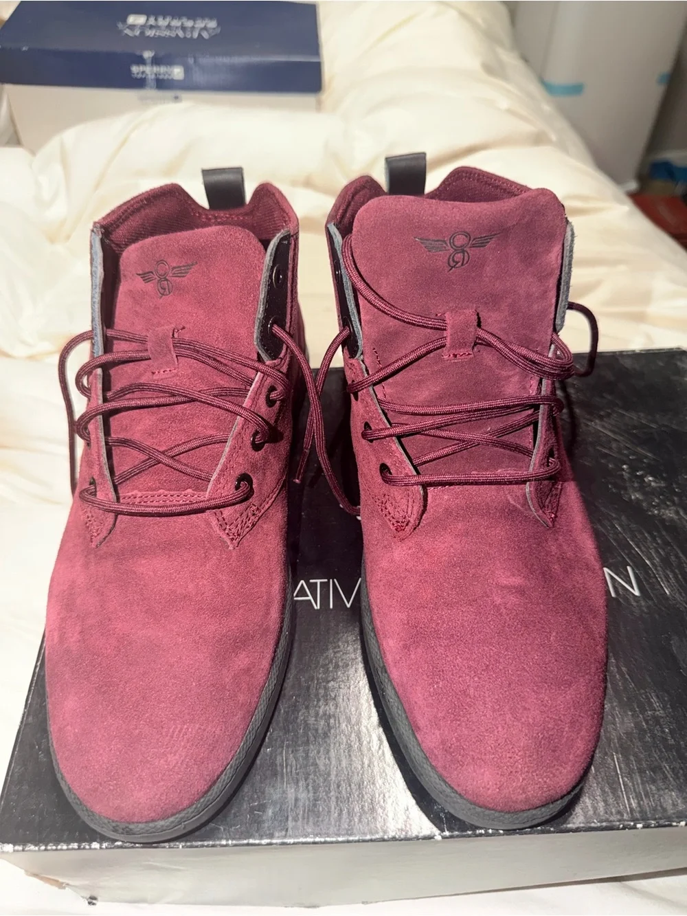 Creative Recreation Vito Merlot Black Suede High Top Sneakers Men’s 8.5